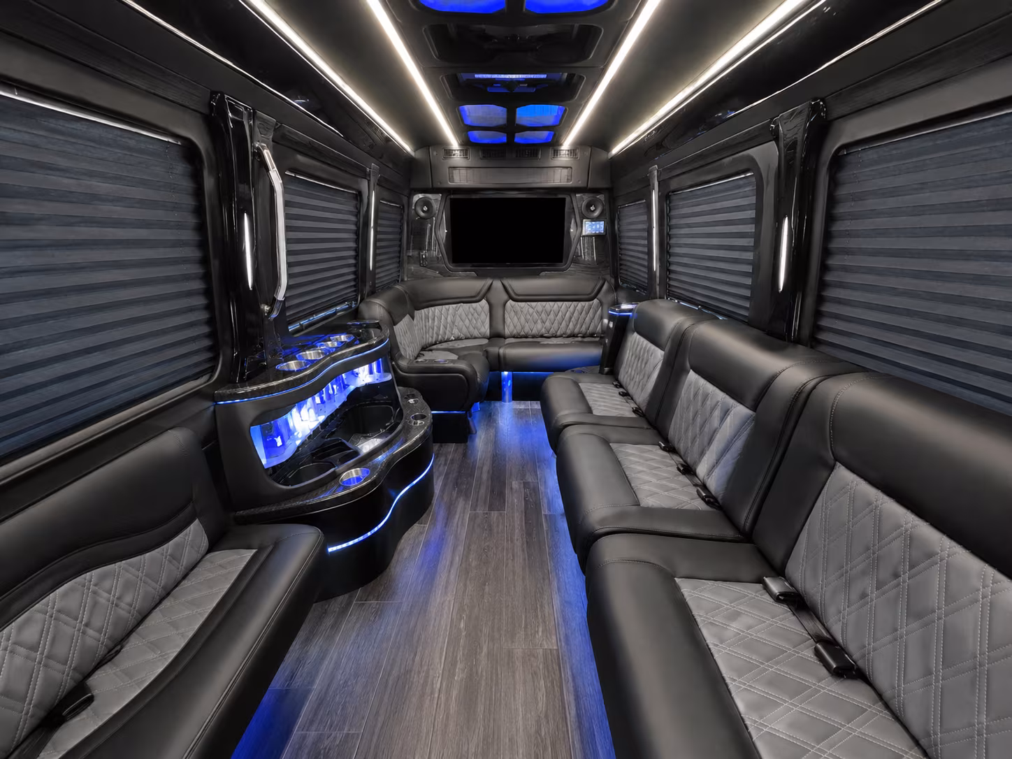 plymouth 50 passenger party bus inside