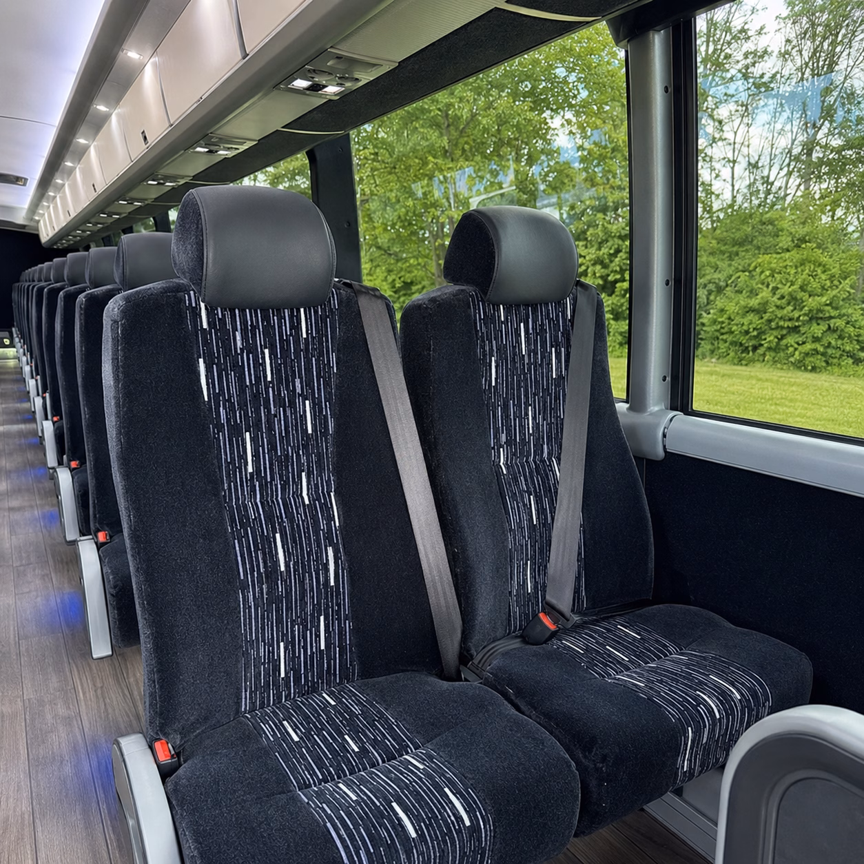 plymouth sporting event transportation onboard seating